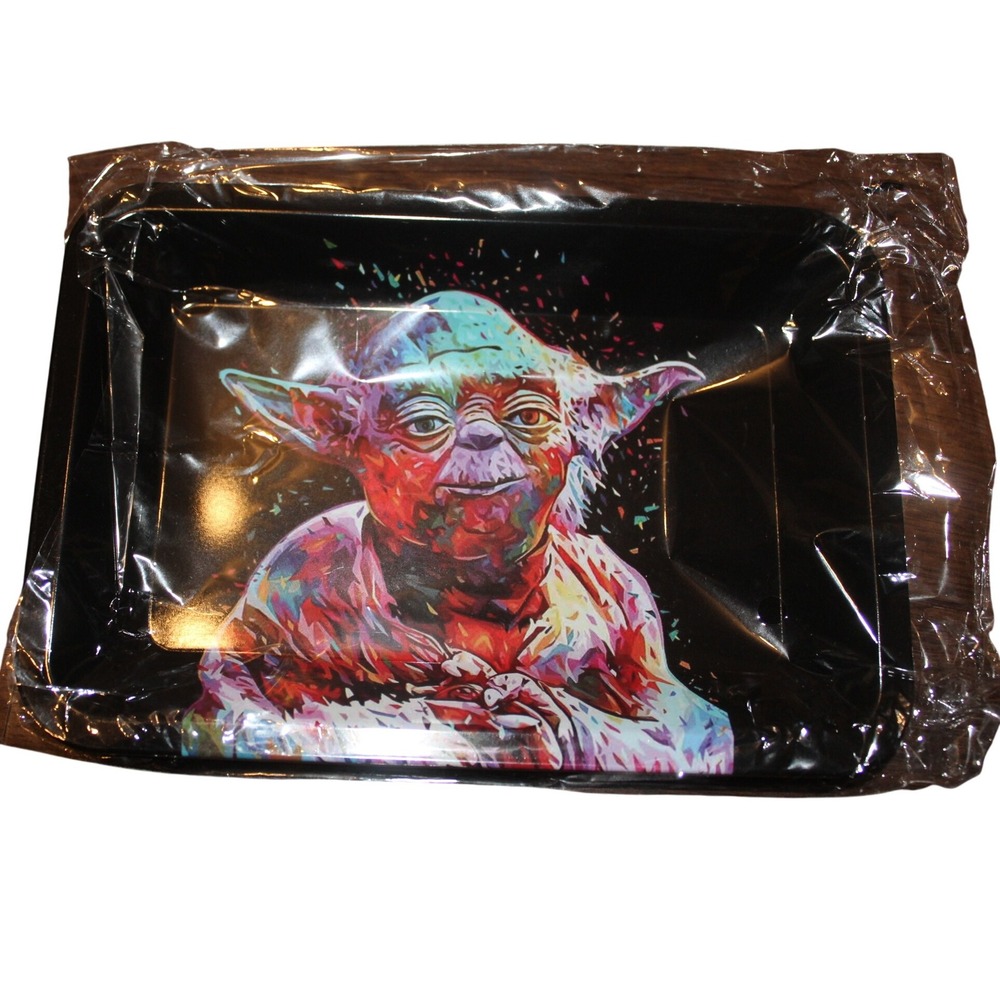 Yoda Rolling Tray Star Wars Metal Small Stash‎ Tray Colorful Art